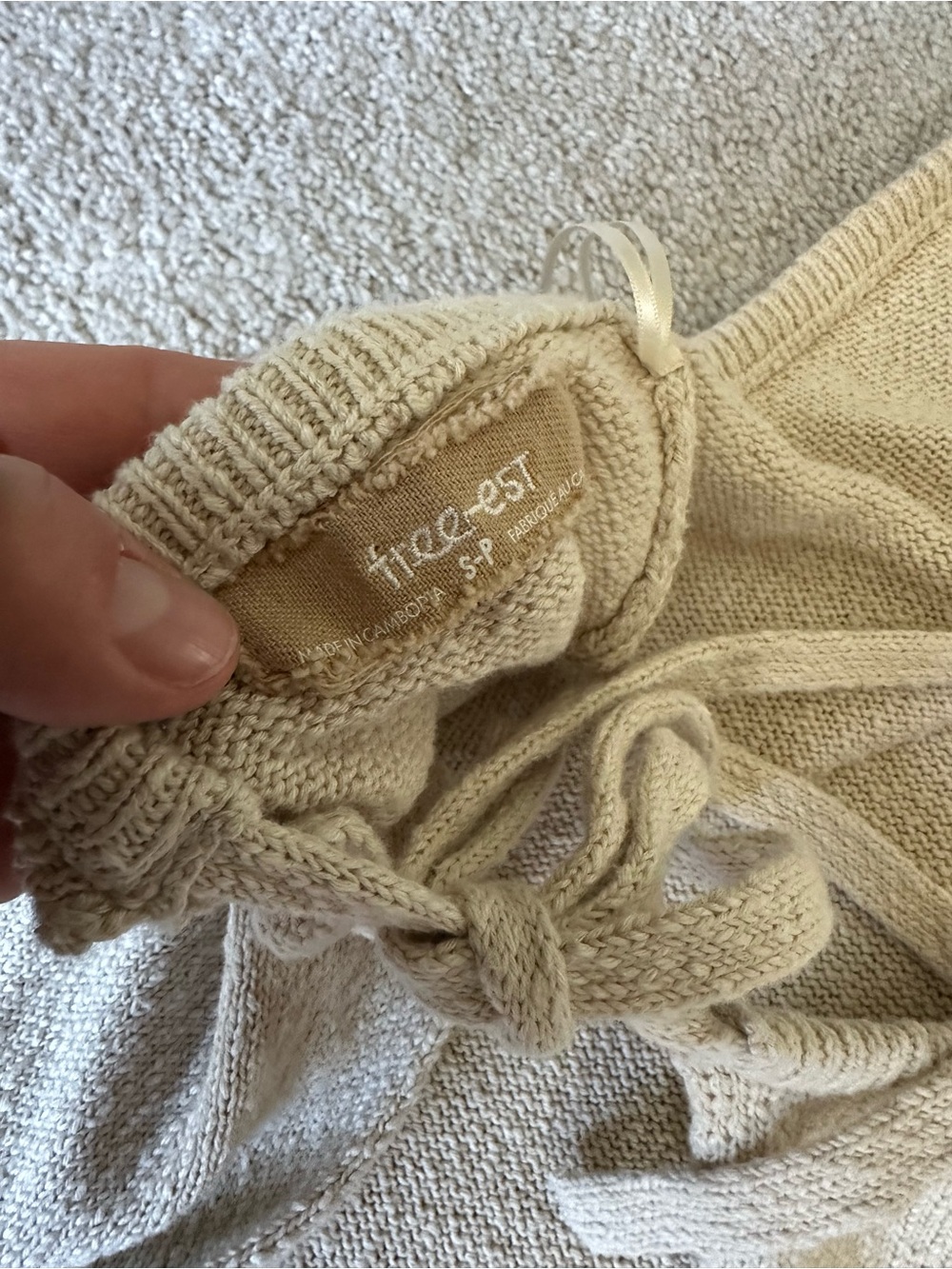 Free People Free-Est Ivory Knit Halter Lounge Set Small - Picture 6 of 8